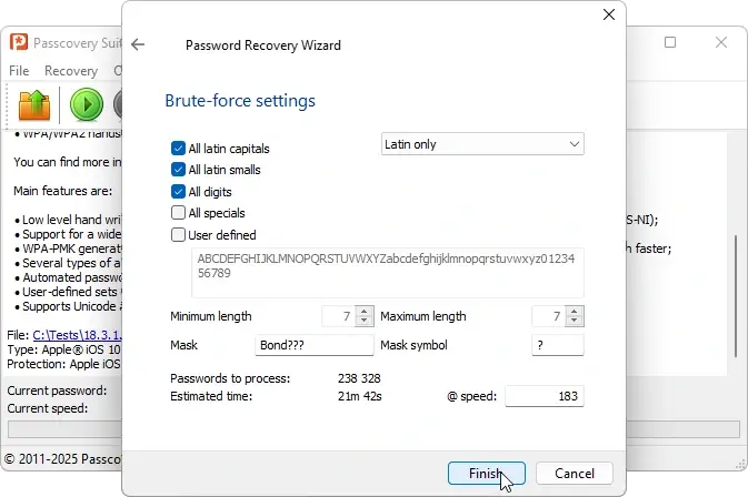 Окно настройки простой маски в программах Пасковери