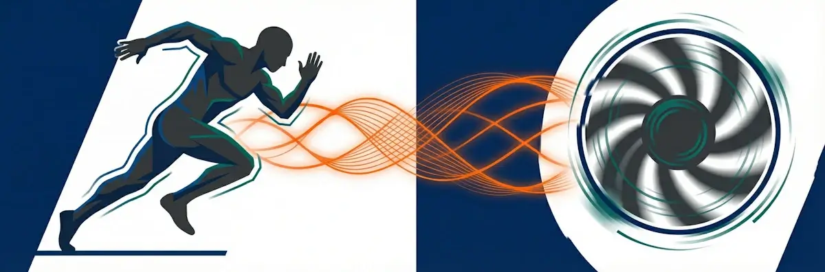 Спринтер и вентилятор видеокарты работают параллельно - оба на максимальной мощности